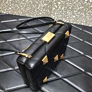 Valentino Romand Stud Box Clutch Black 20x5x14cm - 5