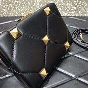 Valentino Romand Stud Box Clutch Black 20x5x14cm - 2
