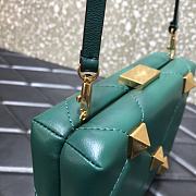 Valentino Romand Stud Box Clutch Teal 20x5x14cm - 5
