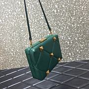Valentino Romand Stud Box Clutch Teal 20x5x14cm - 4