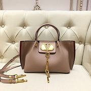 Valentino Garavani Vlogo Escape Tote Bag Beige 31x25x15cm  - 1