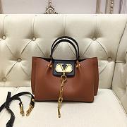 Valentino Garavani Vlogo Escape Tote Bag Brown 31x25x15cm  - 1