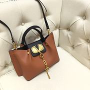 Valentino Garavani Vlogo Escape Tote Bag Brown 31x25x15cm  - 6