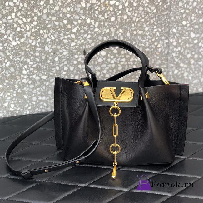 Valentino Garavani Vlogo Escape Tote Bag Black 31x25x15cm  - 1