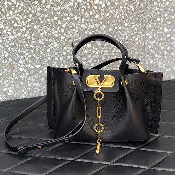 Valentino Garavani Vlogo Escape Tote Bag Black 31x25x15cm 