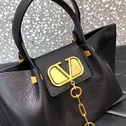 Valentino Garavani Vlogo Escape Tote Bag Black 31x25x15cm  - 5