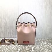 Valentino Vlogo Walk Bucket Bag Powder Pink 18x20.5x10cm - 2