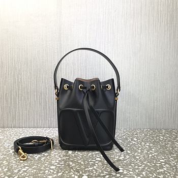 Valentino Vlogo Walk Bucket Bag Black 18x20.5x10cm