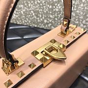 Valentino Rockstud Alcove Box Bag Studs Grained Leather Powder Pink 19x12x8cm - 4