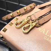 Valentino Rockstud Alcove Box Bag Studs Grained Leather Powder Pink 19x12x8cm - 3