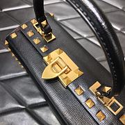 Valentino Rockstud Alcove Box Bag Studs Grained Leather Black 19x12x8cm - 4