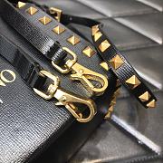 Valentino Rockstud Alcove Box Bag Studs Grained Leather Black 19x12x8cm - 2
