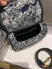 Dior Small Bobby Bag Blue Toile De Jouy Reverse Jacquard 18x14x5cm - 3