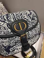 Dior Small Bobby Bag Blue Toile De Jouy Reverse Jacquard 18x14x5cm - 2