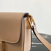 Prada Leather Emblème Bag Light Beige 1BD217 20.5x14x5cm - 4