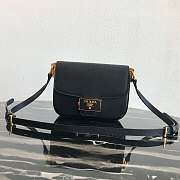 Prada Leather Emblème Bag Black 1BD217 20.5x14x5cm - 1