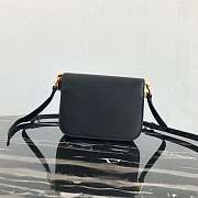 Prada Leather Emblème Bag Black 1BD217 20.5x14x5cm - 5