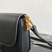 Prada Leather Emblème Bag Black 1BD217 20.5x14x5cm - 4