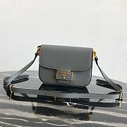 Prada Leather Emblème Bag Gray 1BD217 20.5x14x5cm - 1