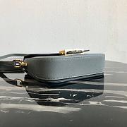 Prada Leather Emblème Bag Gray 1BD217 20.5x14x5cm - 5