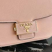 Prada Leather Emblème Bag Powder Pink 1BD217 20.5x14x5cm - 5