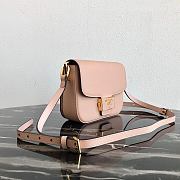 Prada Leather Emblème Bag Powder Pink 1BD217 20.5x14x5cm - 2