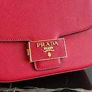 Prada Leather Emblème Bag Powder Red 1BD217 20.5x14x5cm - 6