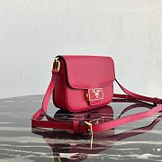 Prada Leather Emblème Bag Powder Red 1BD217 20.5x14x5cm - 2