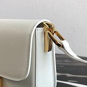 Prada Leather Emblème Bag Powder White 1BD217 20.5x14x5cm - 6
