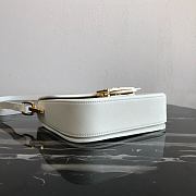Prada Leather Emblème Bag Powder White 1BD217 20.5x14x5cm - 5