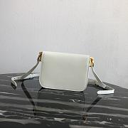 Prada Leather Emblème Bag Powder White 1BD217 20.5x14x5cm - 4