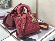 Dior Small Lady My Abcdior Pink Patent Leather Pink M0531 20x16.5x8cm - 1