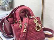 Dior Small Lady My Abcdior Pink Patent Leather Pink M0531 20x16.5x8cm - 2