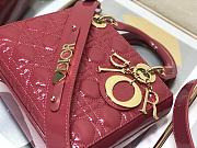 Dior Small Lady My Abcdior Pink Patent Leather Pink M0531 20x16.5x8cm - 3