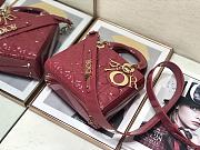 Dior Small Lady My Abcdior Pink Patent Leather Pink M0531 20x16.5x8cm - 6