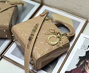 Dior Small Lady My Abcdior Pink Patent Leather Beige M0531 20x16.5x8cm - 5