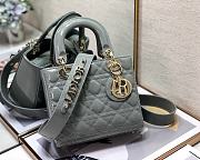 Dior Small Lady My Abcdior Pink Patent Leather Gray M0531 20x16.5x8cm - 1