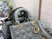 Dior Small Lady My Abcdior Pink Patent Leather Gray M0531 20x16.5x8cm - 2