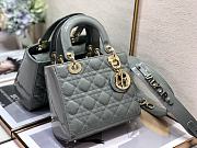 Dior Small Lady My Abcdior Pink Patent Leather Gray M0531 20x16.5x8cm - 4