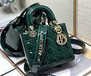 Dior Small Lady My Abcdior Pink Patent Leather Green M0531 20x16.5x8cm - 1