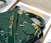 Dior Small Lady My Abcdior Pink Patent Leather Green M0531 20x16.5x8cm - 6