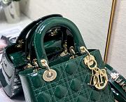 Dior Small Lady My Abcdior Pink Patent Leather Green M0531 20x16.5x8cm - 4