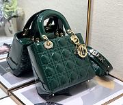 Dior Small Lady My Abcdior Pink Patent Leather Green M0531 20x16.5x8cm - 3