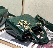 Dior Small Lady My Abcdior Pink Patent Leather Green M0531 20x16.5x8cm - 2
