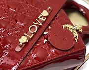 Dior Small Lady My Abcdior Pink Patent Leather Red M0531 20x16.5x8cm - 2