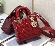 Dior Small Lady My Abcdior Pink Patent Leather Red M0531 20x16.5x8cm - 6