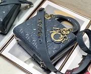 Dior Small Lady My Abcdior Pink Patent Leather Blue M0531 20x16.5x8cm - 4