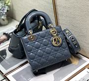 Dior Small Lady My Abcdior Pink Patent Leather Blue M0531 20x16.5x8cm - 6