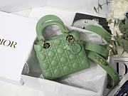 Dior Lady Dior My ABCDIOR Bag Cannage Leather Green M0538 20x16.5x8cm - 1