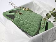 Dior Lady Dior My ABCDIOR Bag Cannage Leather Green M0538 20x16.5x8cm - 6